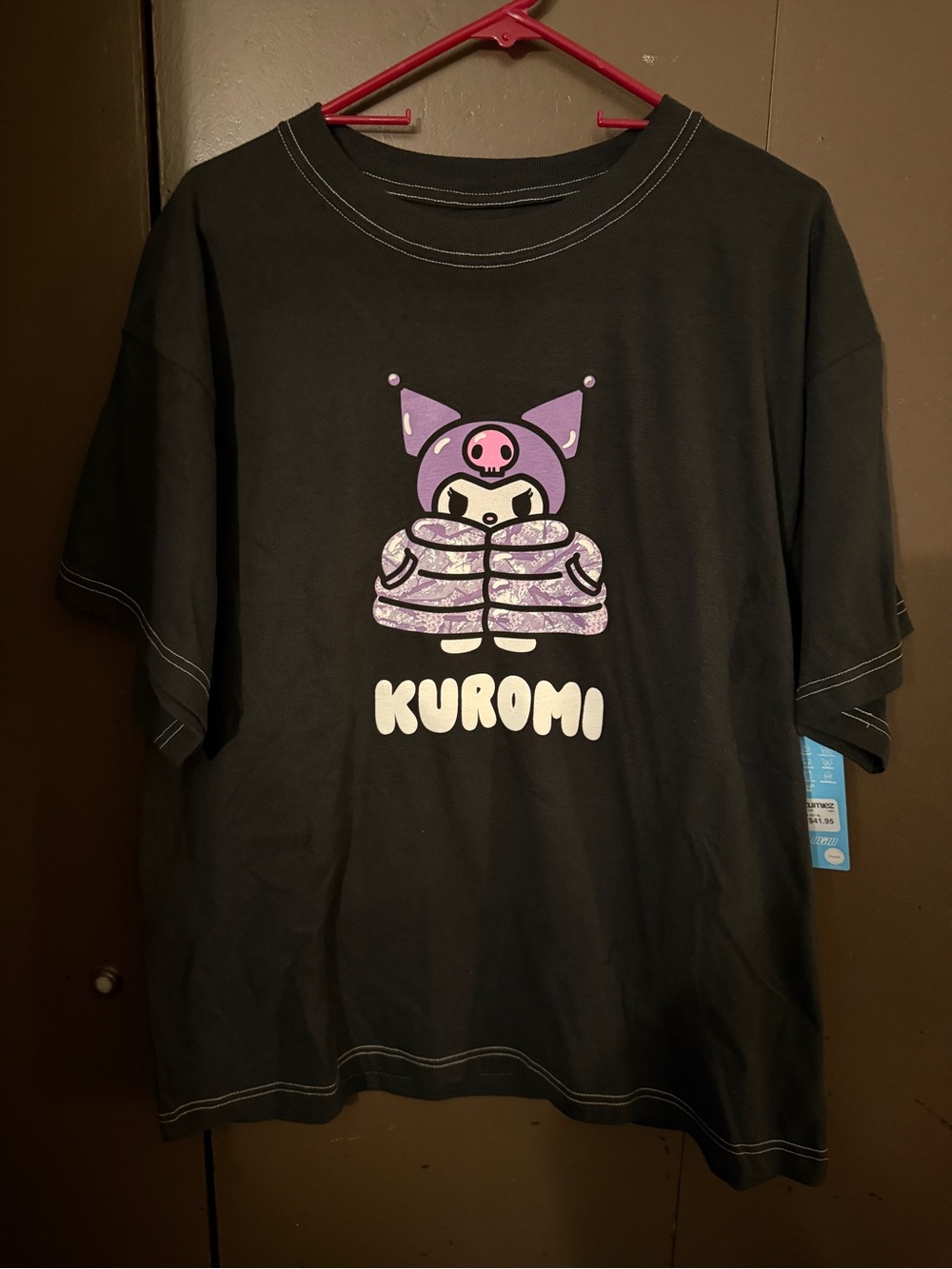 Hello Kitty Kuromi Black T-Shirt with Purple Graphic